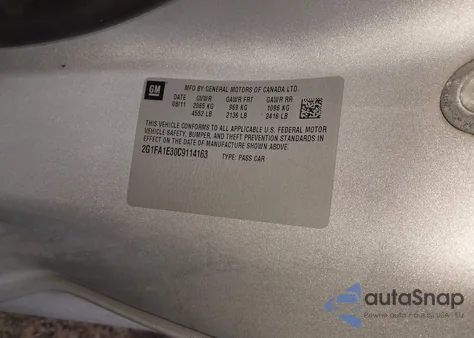 2012 Chevrolet Camaro 2Ls from USA, damaged, VIN 2G1FA1E30C9114163